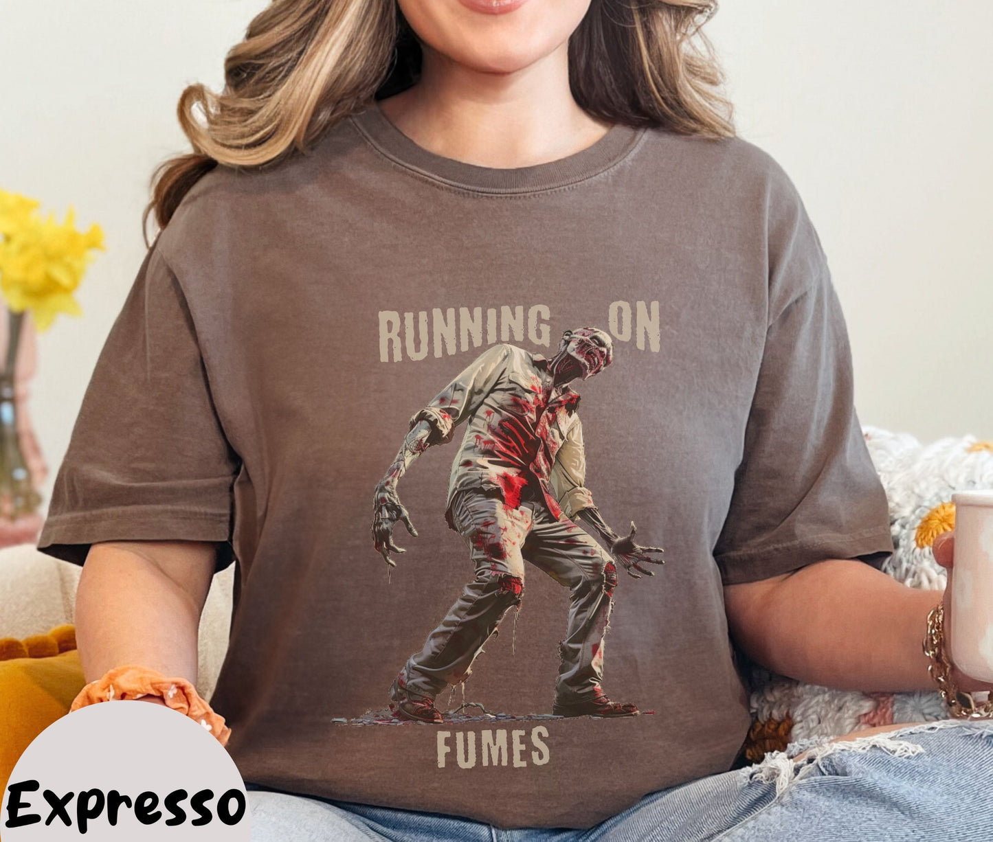 "Running On Fumes" Funny T-shirt for Work Men And Women