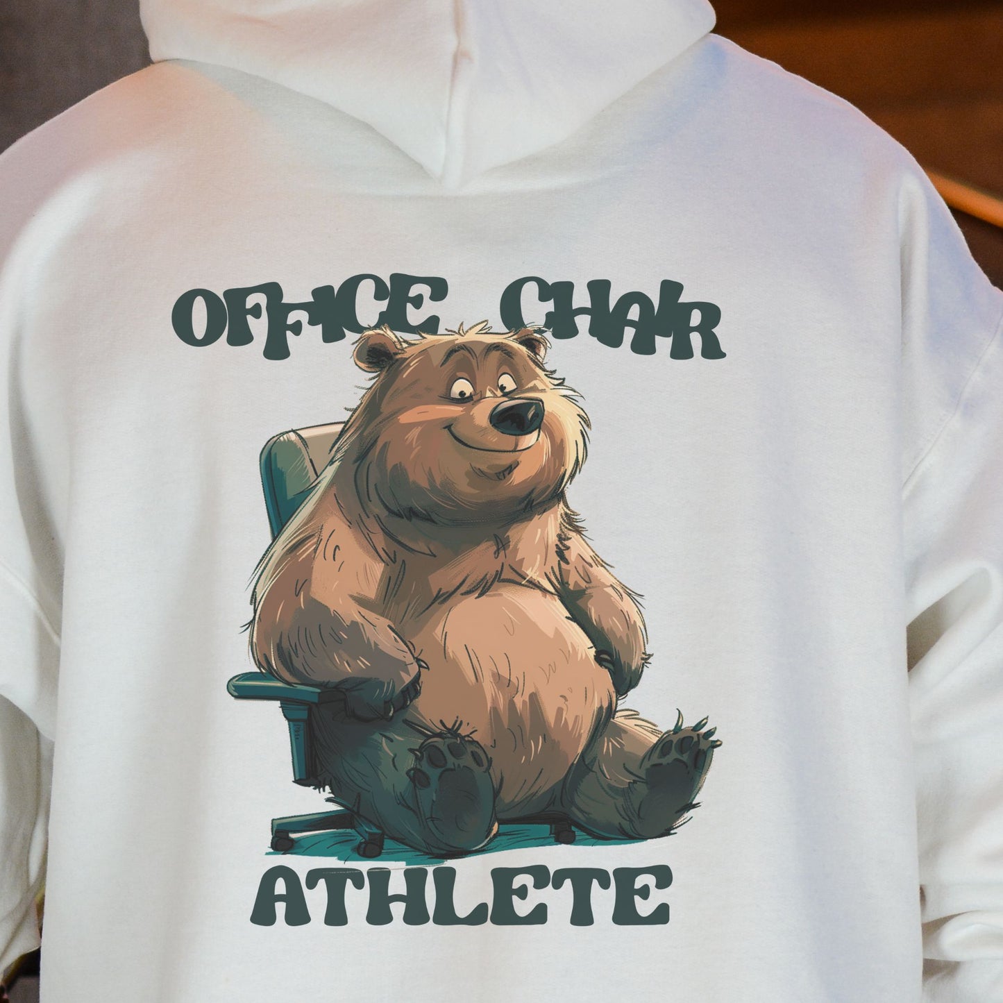 Champion Hoodie "Office Chair Athlete" Funny Hoodie About Work Men And Women