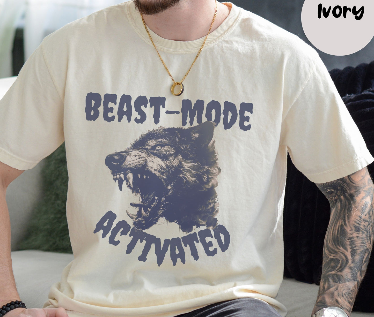 "Beast-Mode Activated" Funny T-shirt for Work Men And Women