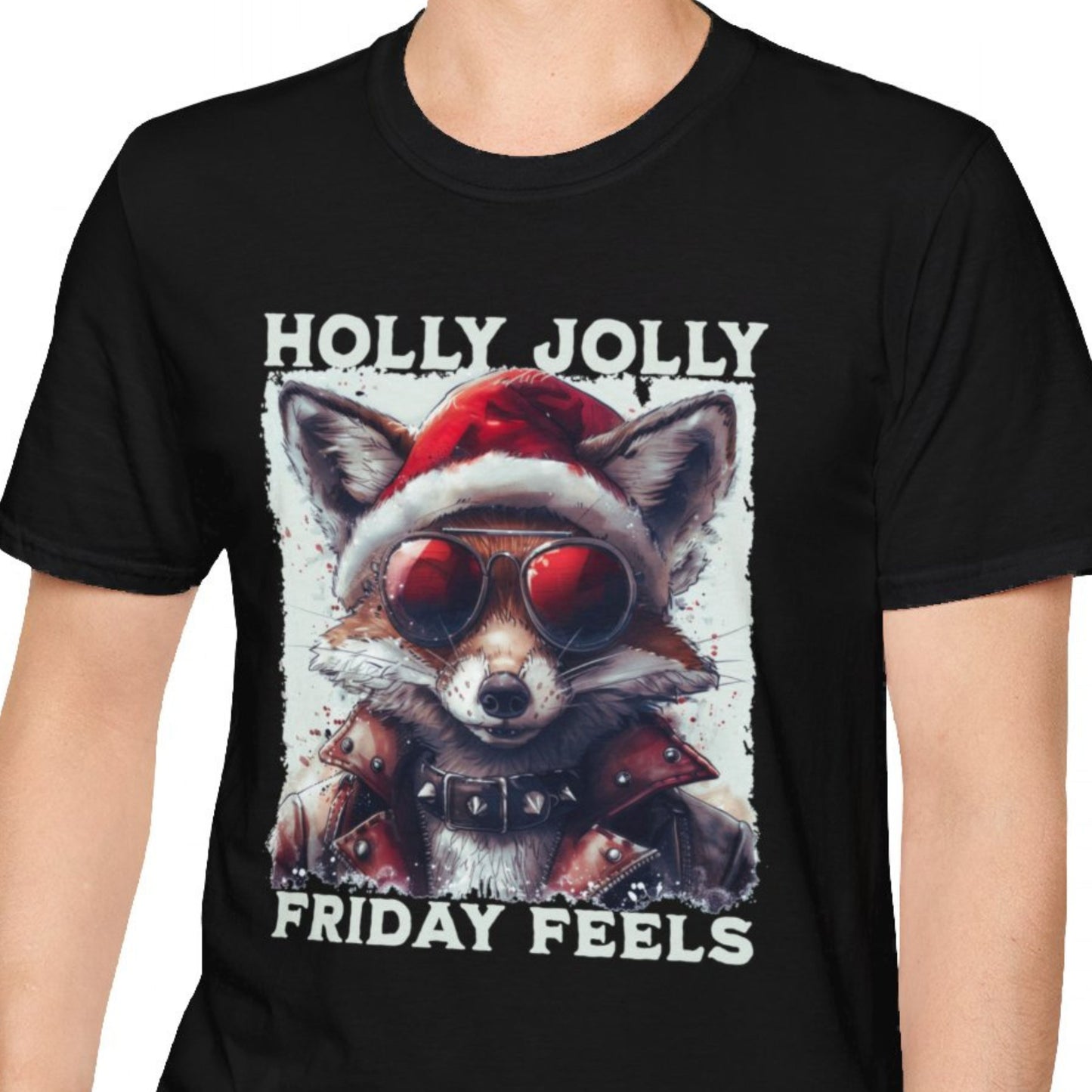 "Holly Jolly Friday Feels" Funny Christmas T-shirt Men And Women