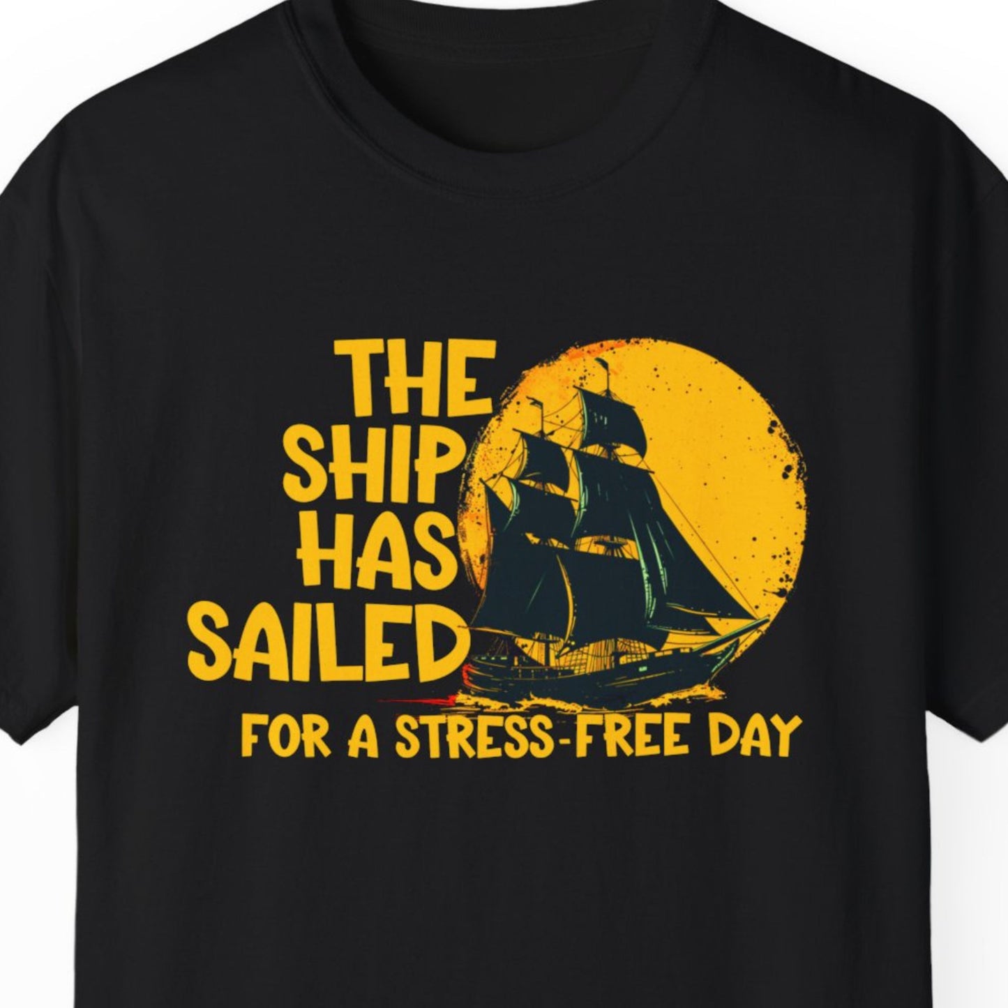 T-shirt with Funny Sayings Men Black Front
