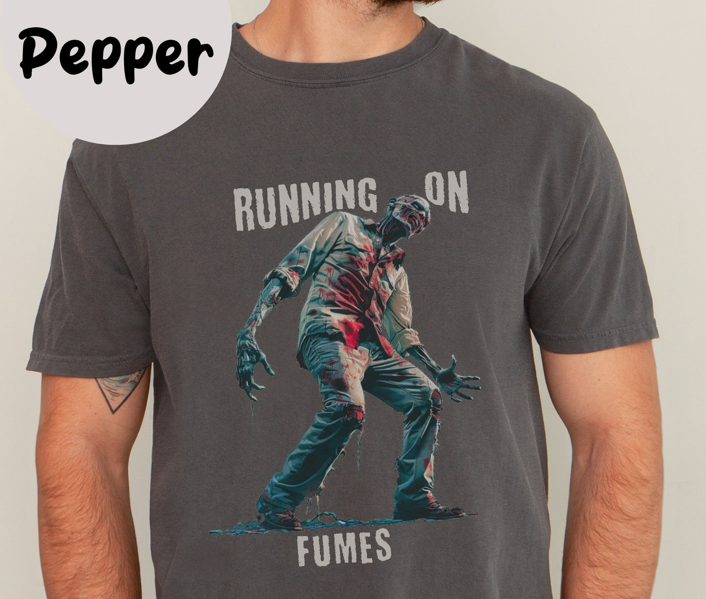 "Running On Fumes" Funny T-shirt for Work Men And Women