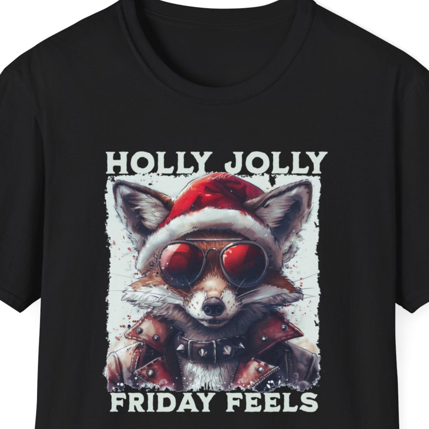 Funny Christmas T-shirt Men And Women Black Front