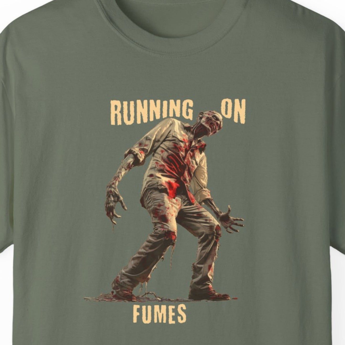 "Running On Fumes" Funny T-shirt for Work Men And Women