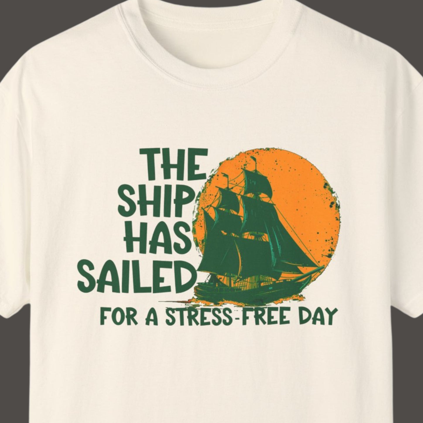 T-shirt with Funny Sayings Men Ivory Front