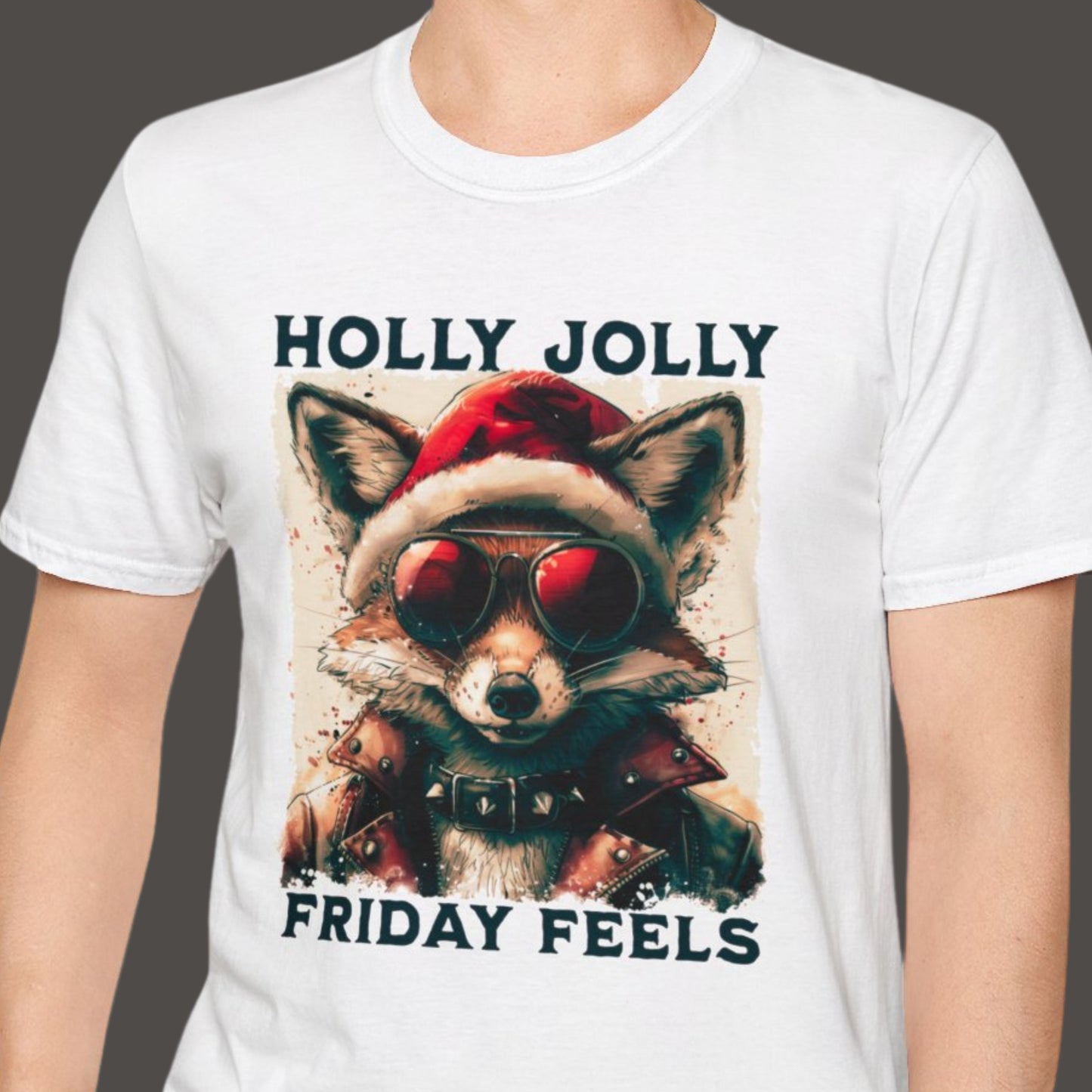 "Holly Jolly Friday Feels" Funny Christmas T-shirt Men And Women
