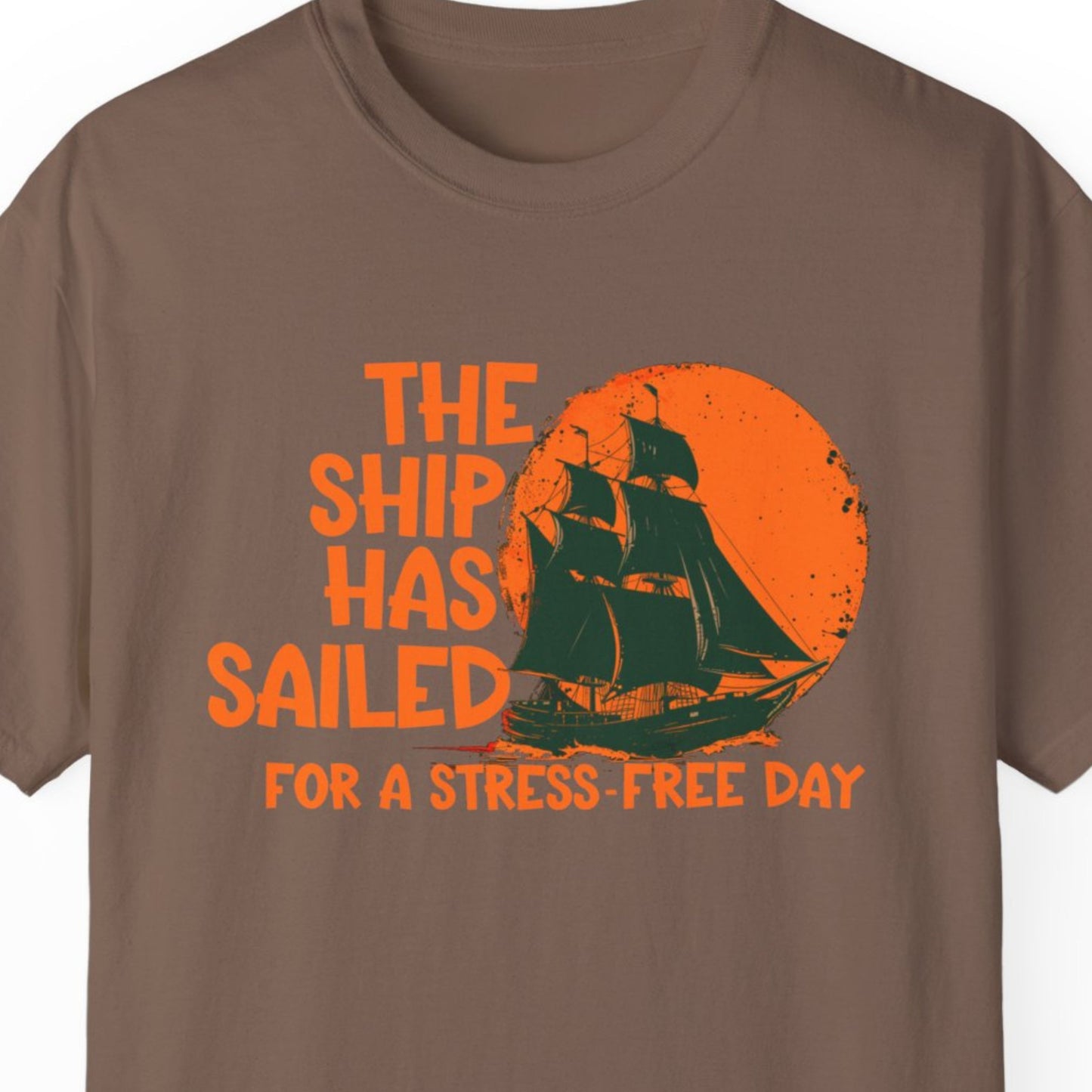 T-shirt with Funny Sayings Men Expresso Front
