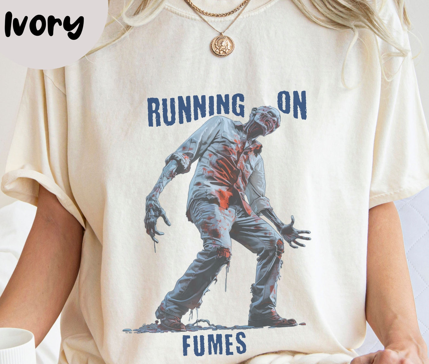 "Running On Fumes" Funny T-shirt for Work Men And Women