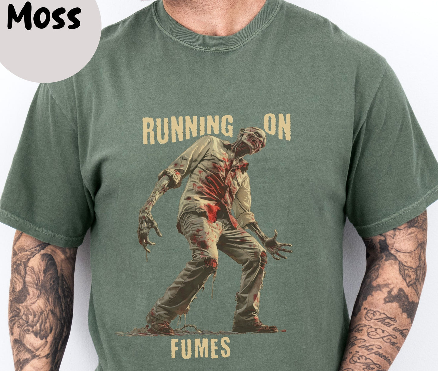 "Running On Fumes" Funny T-shirt for Work Men And Women