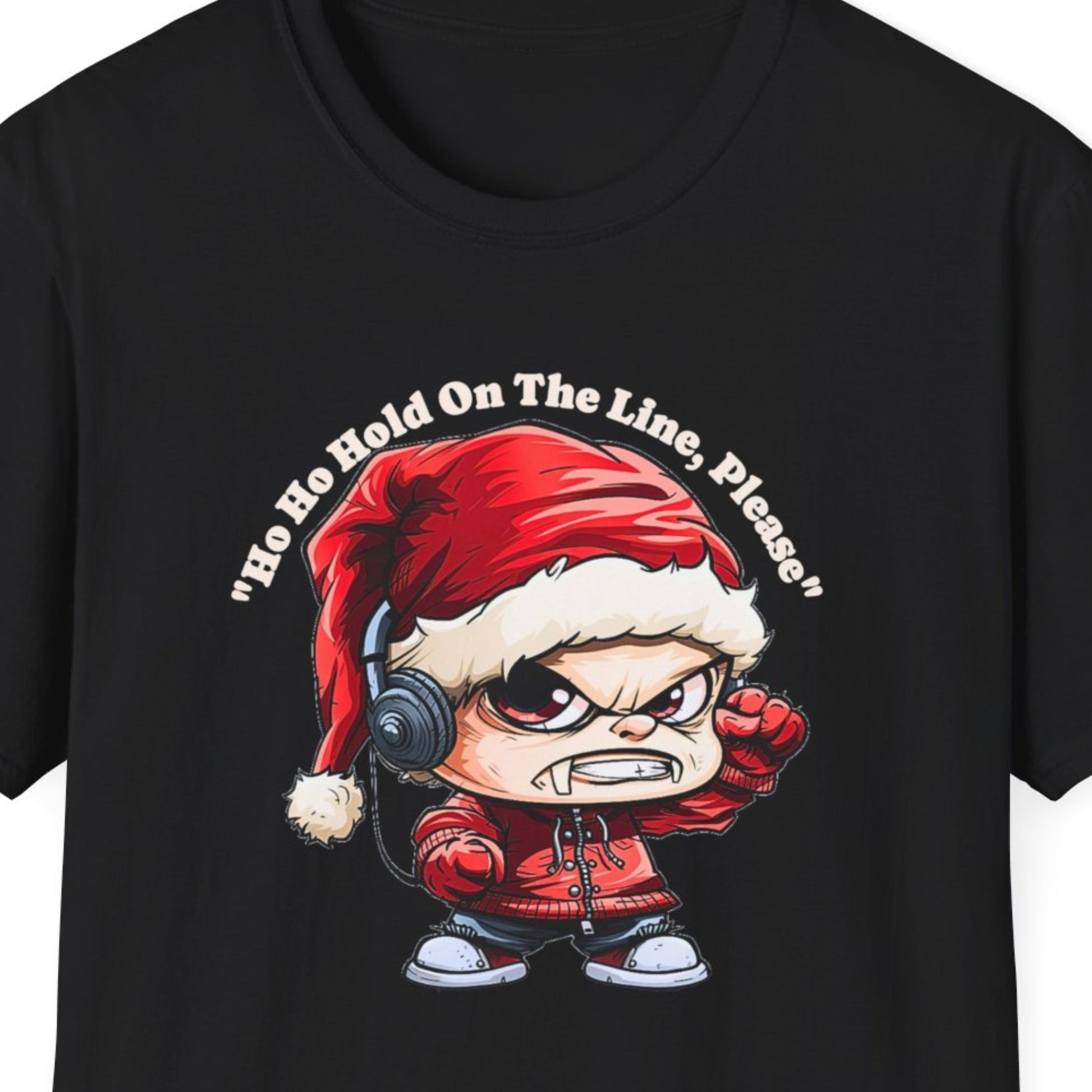 Funny Christmas T-shirt Men And Women Black Front