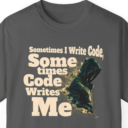 "Sometimes I Write Code, Sometimes Code Writes Me" Funny T-shirt For Coders Unisex