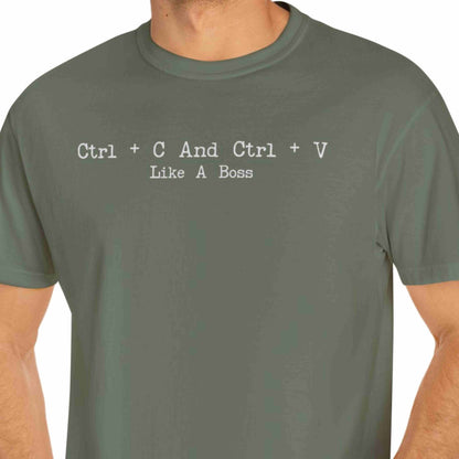 "Ctrl + C And Ctrl + V Like A Boss" Funny T-shirt For Coders Unisex