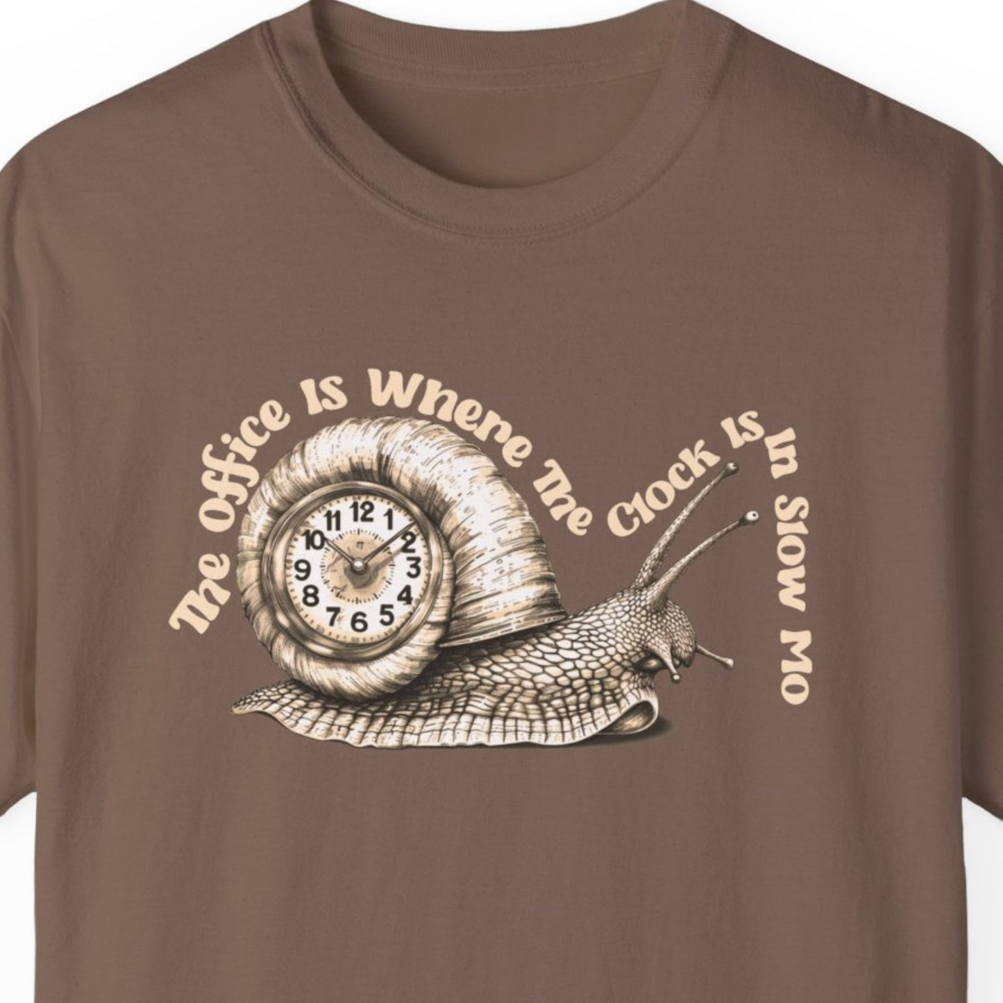 "The Office Clock is in Slow-Mo" Funny T-shirt for Work