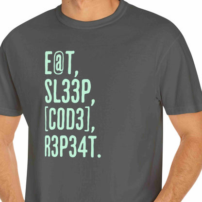 "Eat, Sleep, Code, Repeat" Funny T-shirt For Programmers Unisex