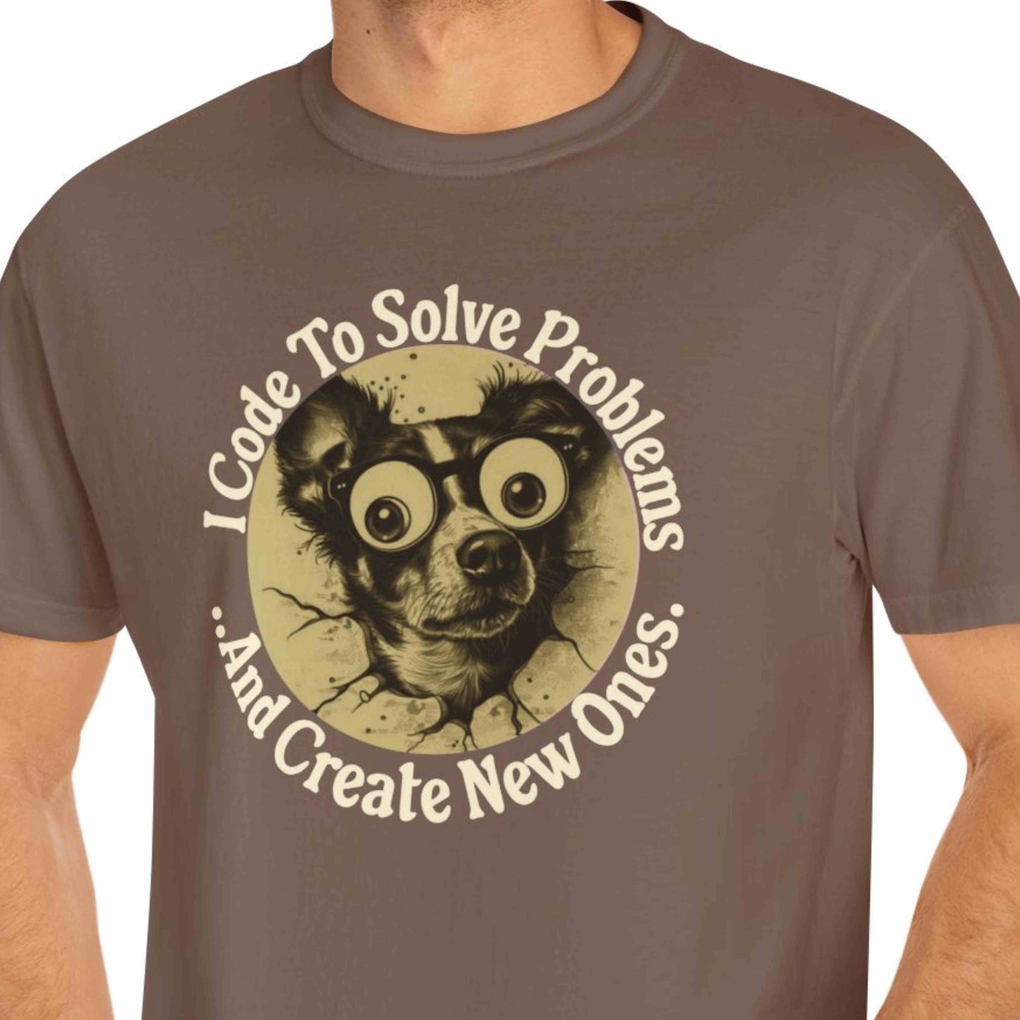 "I Code To Solve Problems And Create New Ones" Funny T-shirt for Programmers Unisex