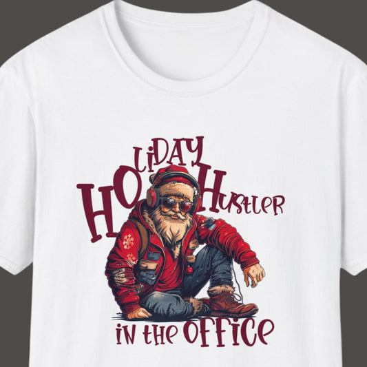 Funny Christmas T-shirt About Work Men And Women White Front